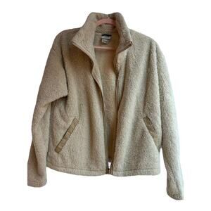 The North Face Women’s Sherpa Fleece Jacket Size Medium Beige Full Zip Cozy